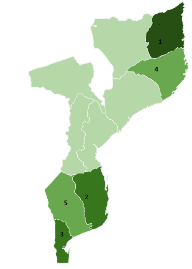 Mapa Dónde Cooperamos OTC Mozambique